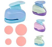 Sporgo Lot de 4 perforatrices rondes : perforatrices à papier rondes à motif, 4 tailles, pour bricolage, scrapbooking, album photo, bricolage, cartes de vœux (9 mm, 16 mm, 25 mm, 38 mm)