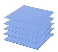 Sporgo Lot de 5 coussinets thermiques : 100 x 100 x 0,5/1/1,5/2/3 mm - En silicone résistant aux hautes températures - Réutilisables - Pour processeur, GPU, SSD, PC, ordinateur portable, refroidisseur