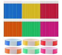Sporgo Lot de 600 bracelets d'entrée en Tyvek - Résistants à l'eau - 6 couleurs - 19 x 255 mm - Pour la sécurité lors d'événements, de mariages, de fêtes