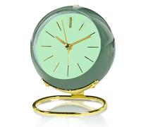 Sporgo Réveil analogique sans tic-tac : horloges réveil rétro analogique avec 1 veilleuse horloge de table vintage silencieuse horloge de table analogique horloge à poser à piles pour bureau, voyage