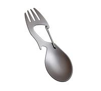 Spork Outdoor Cuillère Fourchette Couteaux Bouteille Ouvre-boîte Camping Acier Inoxydable Couverts Voyage Ustensile Multifonction