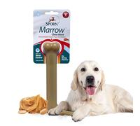 Sporn Os à mâcher durables en forme de moelle pour chiens agressifs, saveur beurre d'arachide, jouets à mâcher pour chiens de grande taille, fabriqués avec un jouet dentaire en nylon solide, sans