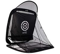 Spornia SPG-7 Golf Practice Net - Automatic Ball Return System W/Target Sheet, Two Side Barrier (with Roof)