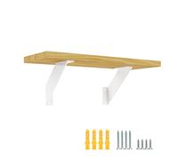 SPOROOT Équerre Étagère Blanche 15 CM, Conception Triangulaire Support Étagère Angle, Installation Combinée Gratuite Lot De 2