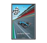 Sport à l'Affiche - Art Poster - BWT Alpine F1 Team - Victoire Ocon Budapest 2021 30x40 cm