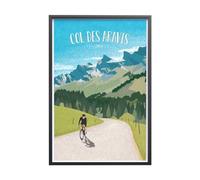 Sport à l'Affiche - Art Poster - Cyclisme - Col des Aravis 40x60 cm