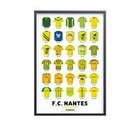Sport à l'Affiche - Art Poster - FC Nantes - Maillots Historiques 30x40 cm