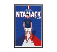 Sport à l'Affiche - Art Poster - France Rugby - Romain Ntamack 40x60 cm
