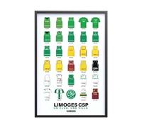Sport à l'Affiche - Art Poster - Limoges C.S.P. - Maillots Historiques 40x60 cm