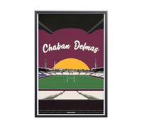 Sport à l'Affiche - Art Poster - Rugby Bordeaux - Stade Chaban Delmas 30x40 cm