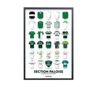 Sport à l'Affiche - Art Poster - Section Paloise - Maillots Historiques 40x60 cm
