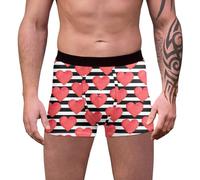 Sport Boxer Homme Coton Pas Cher dessous Fibre de Bambou Rigolo Saint Valentin Calecon Microfibre Shorty Transparent Amour Boxer Calecon Personnalise Homme Saint Valentin