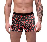 Sport Boxer Homme Coton Pas Cher dessous Fibre de Bambou Rigolo Saint Valentin Calecon Microfibre Shorty Transparent Amour Boxer Calecon Personnalise Homme Saint Valentin