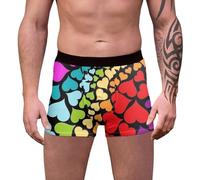 Sport Boxer Homme Coton Pas Cher dessous Fibre de Bambou Rigolo Saint Valentin Calecon Microfibre Shorty Transparent Amour Boxer Calecon Personnalise Homme Saint Valentin
