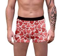 Sport Boxer Homme Coton Pas Cher dessous Fibre de Bambou Rigolo Saint Valentin Calecon Microfibre Shorty Transparent Amour Boxer Calecon Personnalise Homme Saint Valentin