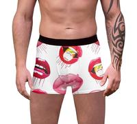 Sport Boxer Homme Coton Pas Cher dessous Fibre de Bambou Rigolo Saint Valentin Calecon Microfibre Shorty Transparent Amour Boxer Calecon Personnalise Homme Saint Valentin