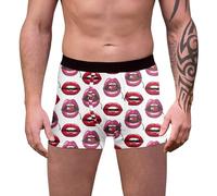Sport Boxer Homme Coton Pas Cher dessous Fibre de Bambou Rigolo Saint Valentin Calecon Microfibre Shorty Transparent Amour Boxer Calecon Personnalise Homme Saint Valentin