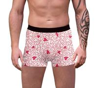 Sport Boxer Homme Coton Pas Cher dessous Fibre de Bambou Rigolo Saint Valentin Calecon Microfibre Shorty Transparent Amour Boxer Calecon Personnalise Homme Saint Valentin