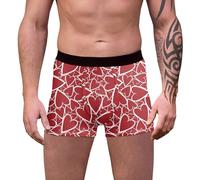 Sport Boxer Homme Coton Pas Cher dessous Fibre de Bambou Rigolo Saint Valentin Calecon Microfibre Shorty Transparent Amour Boxer Calecon Personnalise Homme Saint Valentin