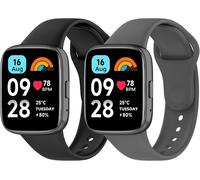 Sport Bracelets Redmi Watch 3 Active/Redmi Watch 3 Active Lite Bracelets, 2 Pièces Bracelet En Silicone Doux Respirant Compatible Avec Xiaomi Redmi Watch 3 Bracelet De Remplacement
