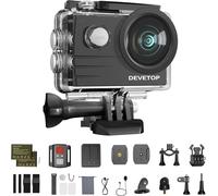Sport Camera 4K/30FPS Waterproof Camera 40m WiFi Ultra HD with Wide Angle 170° External Microphone 2.4G Wireless Remote Control, 2 Batteries and Accessories¿
