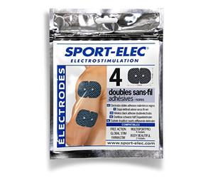 Sport-Elec Easf Lot de 4 electrode pour appareils Noir FR : Adultes (Taille Fabricant : Unique)