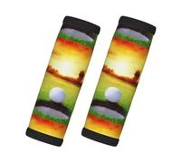 Sport Golf Ball Sunset Tree, Lot de 2 protections pour poignées de valise, housses de poignée souples et confortables, étiquette à bagages