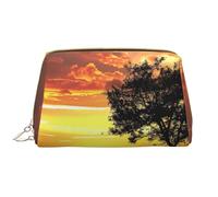 Sport Golf Boule Coucher de Soleil Arbre Imprimé Maquillage Sac Pour Femmes Portable Cuir Maquillage Sac Voyage Zipper Cosmétique Sacs Organisateur, Blanc, Taille unique, Trousse de Maquillage,