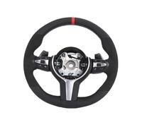 Sport Half Leather Steering Wheel Compatible For BMW M3 M5 F10 F20 F30 F80 F90 With Leather & Red Stitching | Customs Top Strip(M5-Red Strip)