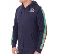 Sport Jacket Veste hoodie HOMME Kappa Bleu Logo Fomino Coton French Terry