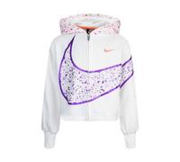 Sport Jacket Veste Petites filles Nike Blanc Splatter Hoodie Full zip Coton