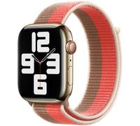Sport Loop Band pour l'Apple Watch Series 1-9 / SE - 38/40/41 mm / Series 10 - 42 mm - Pink Pomelo/Tan