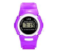 Sport Nouvelles Filles Enfants Analogique Poignet LED Montre Numérique Électronique Montre pour Enfant Montre Connectée Enfant Garçon 4 Ans (Purple, One Size)