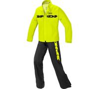 Spidi Sport Rain Kit 2-Piece Moto Rainsuit, noir-jaune, taille XS pour homme