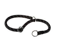 Ferplast Collier Semi-étrangleur Sport Reflex, Collier pour Chien, Collier de Dressage avec Anneaux réglables, en Cordon de Nylon réfléchissant, Longueur 70 cm, épaisseur 8 mm, Noir