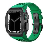 Sport Rubber Watch Band Titanium Alloy Watch Case Modification Kit ， pour 8 7 6 5 4 SE 44mm 45 mm Mattre de la série Remplacement de la série Luxury Watch Kit
