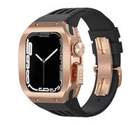 Sport Rubber Watch Band Titanium Alloy Watch Case Modification Kit ， pour 8 7 6 5 4 SE 44mm 45 mm Mattre de la série Remplacement de la série Luxury Watch Kit