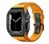 Sport Rubber Watch Band Titanium Alloy Watch Case Modification Kit ， pour 8 7 6 5 4 SE 44mm 45 mm Mattre de la série Remplacement de la série Luxury Watch Kit