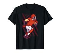 Sport Rugby Footballeur Touchdown Drapeau Américain Football T-Shirt