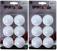 SPORT SIDE - Ping Pong - 6 Balles - Bleu - 046577 - 30 cm - Jeu de Plein Air dès 6 Ans, Plastique, 4 cm (Lot de 2)