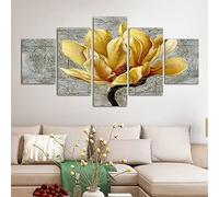 Sport Sur Toile Peintur Fleurs Jaunes Abstraites 5 Panneau Mural Art Image Home Decor Pour Salon Photo Sur Toile Poster Des Illustrations 200×100 Cm Affiche De Photo D'Art De Mur D'Hôtel De -0J7E+J1G