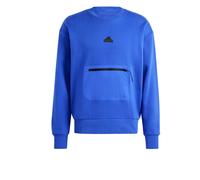 Sport Sweatshirt HOMME Adidas Bleu roi City Escape Fleece Coton peluche