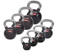 Sport Thieme Kettlebell « Caoutchoutée avec poignée en Chrome Lisse »
