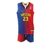 Sport zone Barcelona Ensemble de Basket Bleu/Rouge Enfant Rouge 12 Ans