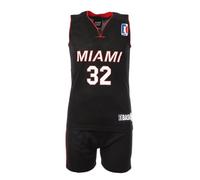 Sport Zone Miami Heat Ensemble de basket Noir/Rouge Junior Noir 14 ans