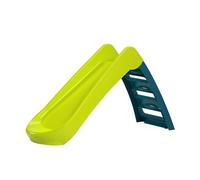 Sport1 Toboggan pour enfants 3 marches pliable peu encombrant. Toboggan de jardin pour enfants 1-3 ans super résistant. Glissière pour enfants de la maison en plastique 130 x 47 x 72 cm. Lime/pétrole