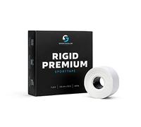 Sportacular Gear 4x Sport Tape Rigid Premium blanc 3,8 cm x 10 m | Très haute adhérence | Ruban adhésif rigide non élastique | Résistant à la transpiration, doux pour la peau (4 rouleaux, blanc)