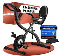 SPORTANA® Eagle IV Vélo d'appartement Magnétique, Velo Appartement Connecté, Résistance réglable 16 niveaux, Vélo d'intérieur silencieux, Vélos D'appartement fréquence cardiaque Capacité 140 kg