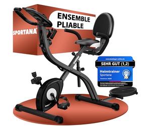 SPORTANA® Eagle IV Vélo d'appartement Magnétique, Velo Appartement Connecté, Résistance réglable 16 niveaux, Vélo d'intérieur silencieux, Vélos D'appartement fréquence cardiaque Capacité 140 kg