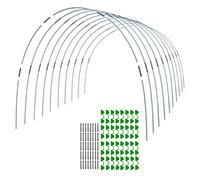 SPORTARC Arceaux de serre de jardin - Kit de serre à faire soi-même, cerceaux de jardin, cadre tunnel de support pour plantes de jardin, cadre de support de tunnel de jardinage (E)